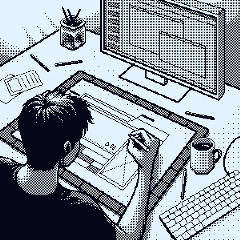 Matt M9Y at his desk.