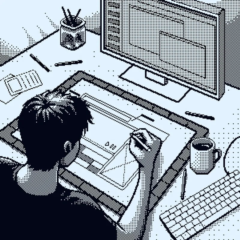 Matt M9Y at his desk.