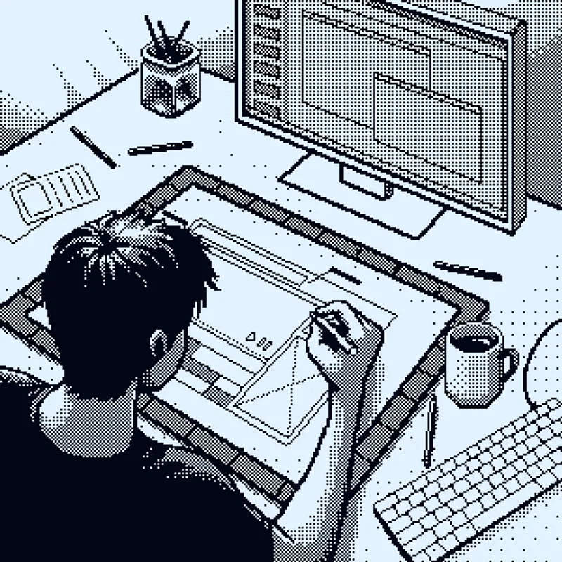 Matt M9Y at his desk.